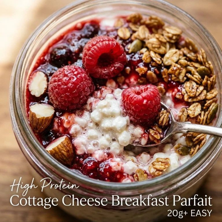 High Protein Cottage Cheese Breakfast Parfait 20g+ Easy