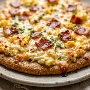 High Protein Cottage Cheese Breakfast Pizza 20g+ Easy