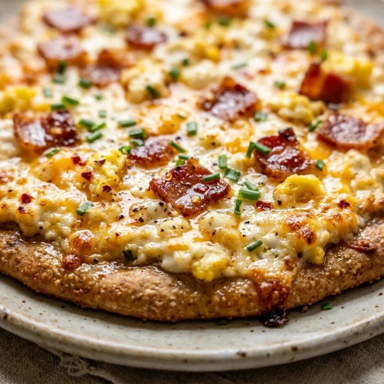 High Protein Cottage Cheese Breakfast Pizza 20g+ Easy