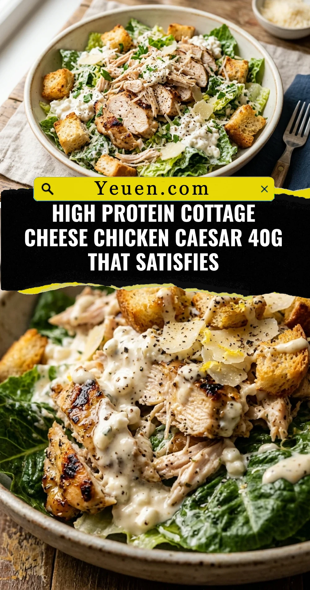 High Protein Cottage Cheese Chicken Caesar 40g That Satisfies
