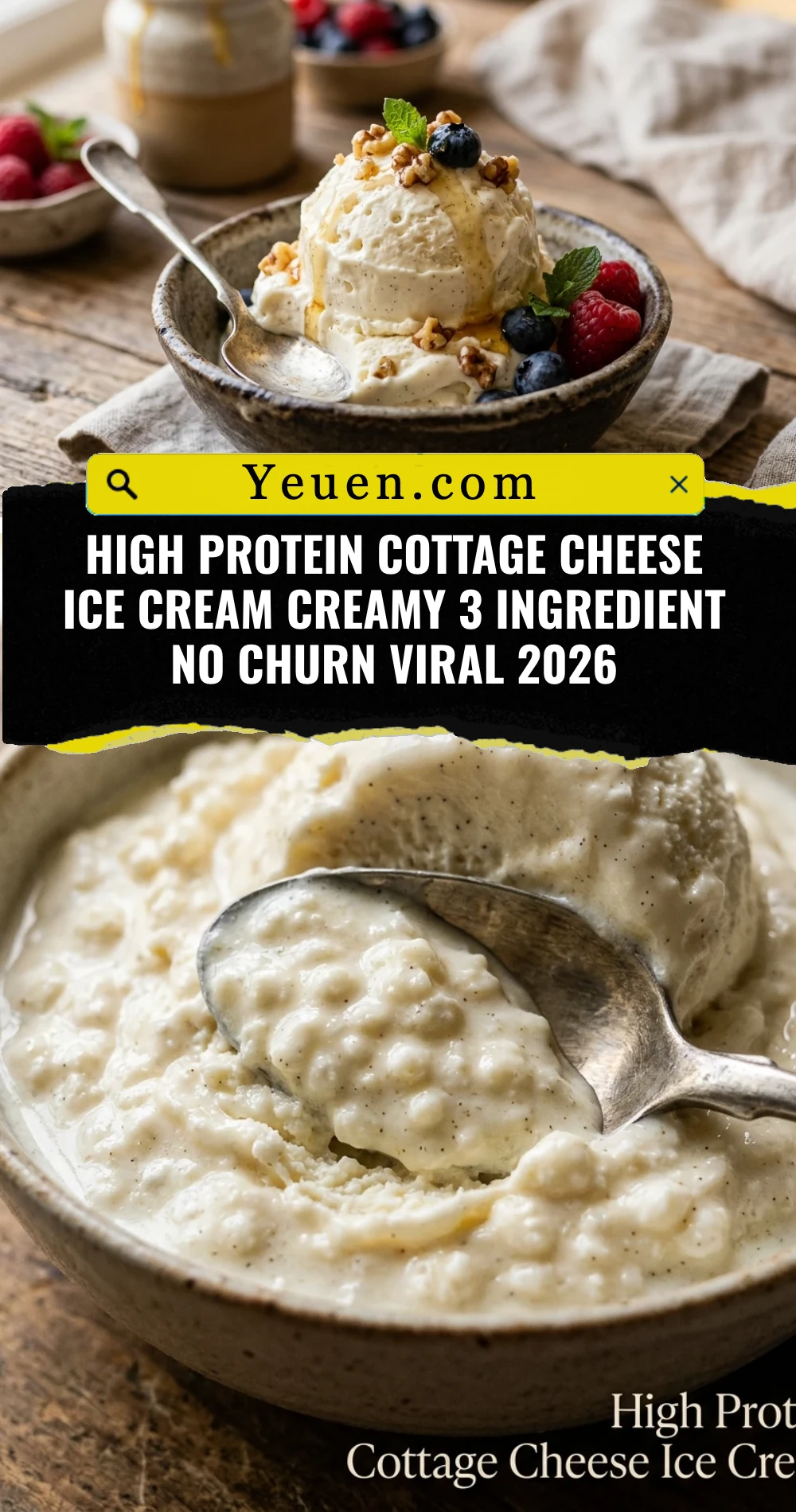 High Protein Cottage Cheese Ice Cream Creamy 3 Ingredient No Churn Viral 2026