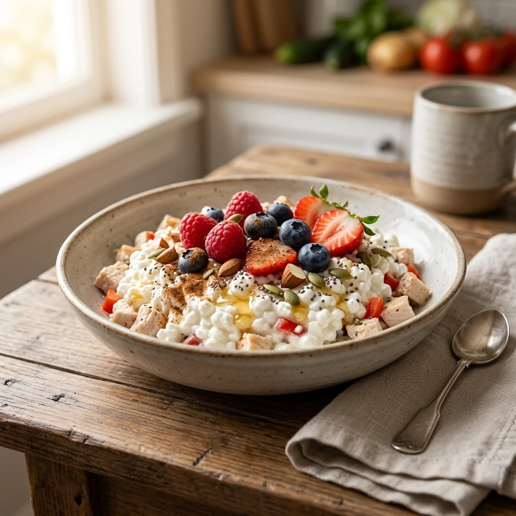 High Protein Cottage Cheese Meal 30g+ Easy Macro Friendly Muscle Gain