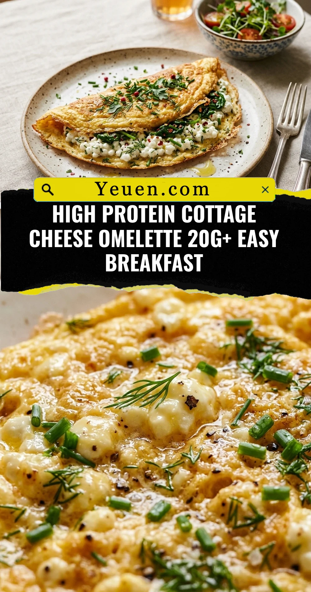 High Protein Cottage Cheese Omelette 20g+ Easy Breakfast
