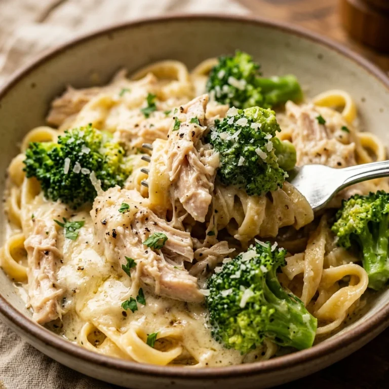 High Protein Crockpot Chicken Alfredo With Broccoli Easy