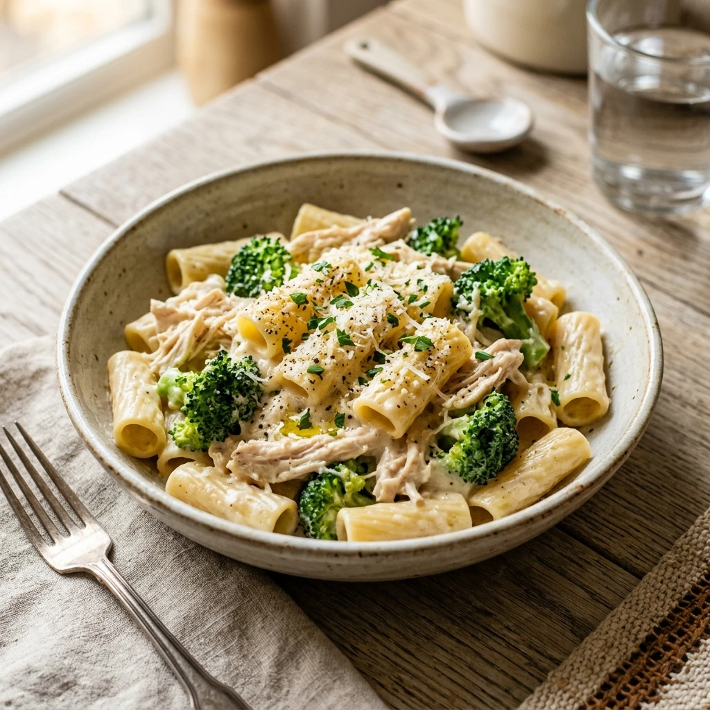 High Protein Crockpot Chicken Alfredo With Broccoli Easy