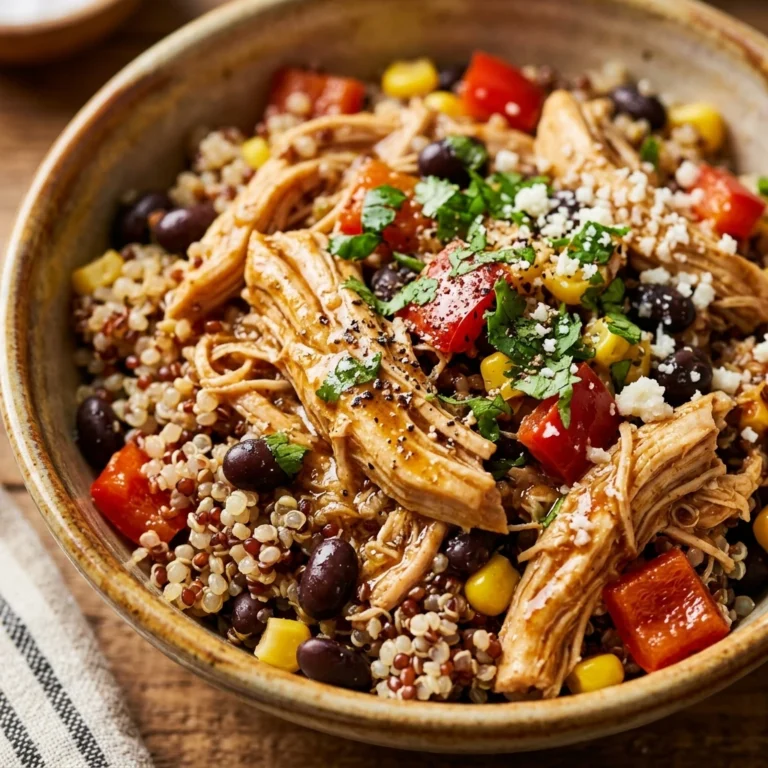 High Protein Crockpot Chicken And Quinoa Bowls Meal Prep