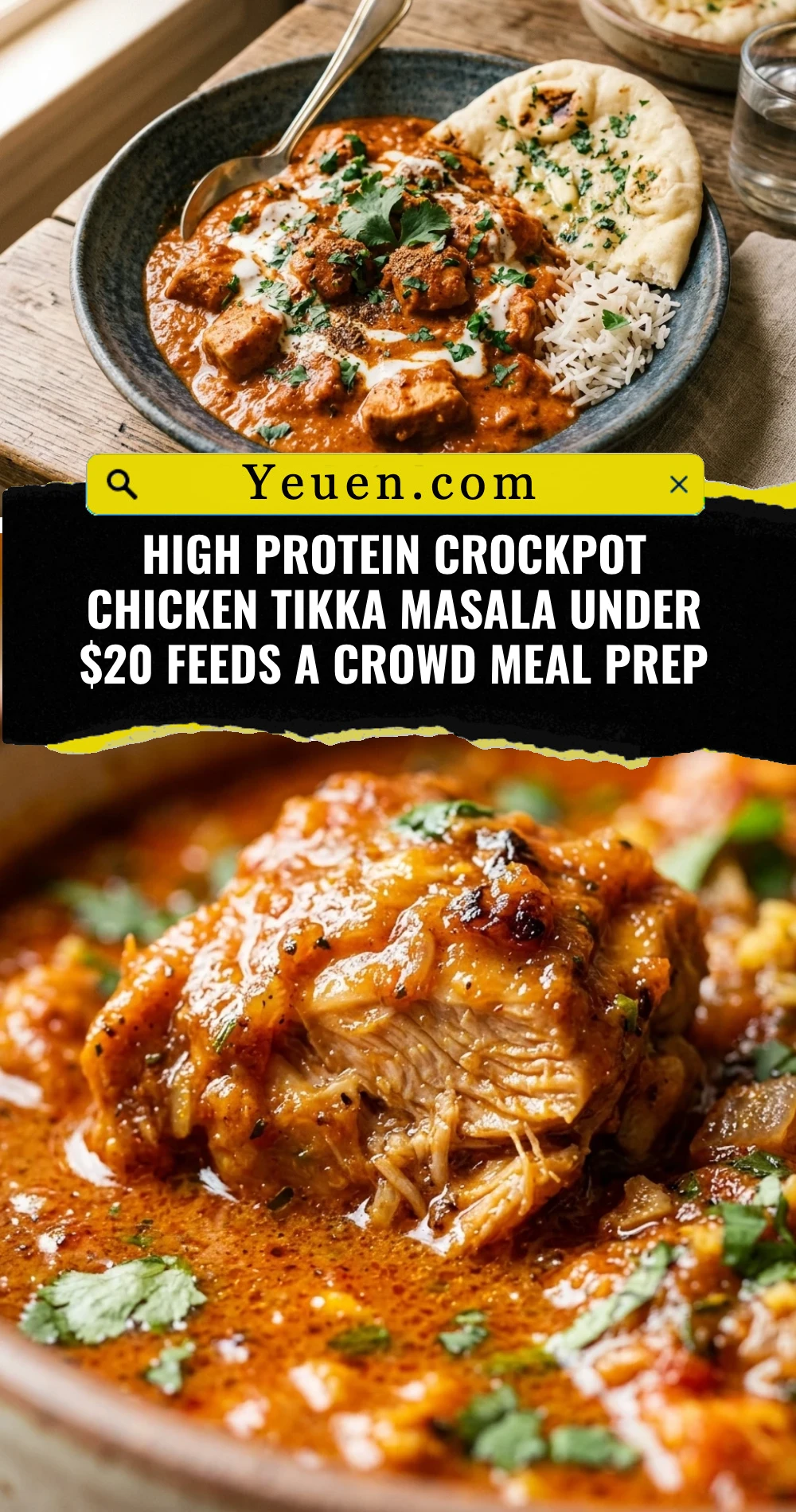 High Protein Crockpot Chicken Tikka Masala Under $20 Feeds A Crowd Meal Prep