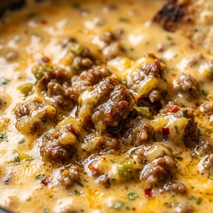 High Protein Crockpot Queso Dip With Ground Beef Game Day