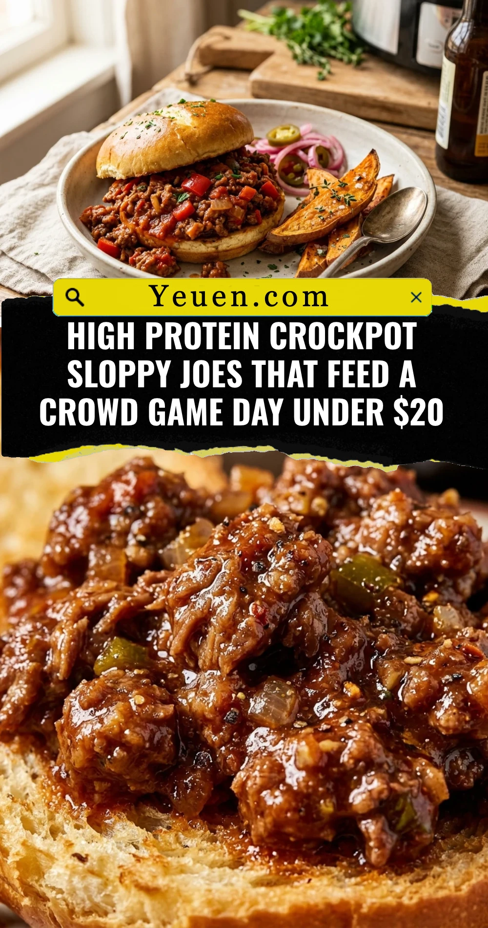 High Protein Crockpot Sloppy Joes That Feed A Crowd Game Day Under $20