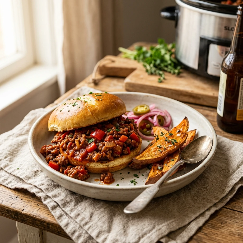 High Protein Crockpot Sloppy Joes That Feed A Crowd Game Day Under $20