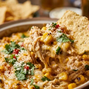 High Protein Crockpot Street Corn Chicken Dip That Feeds A Crowd Game Day Under $20