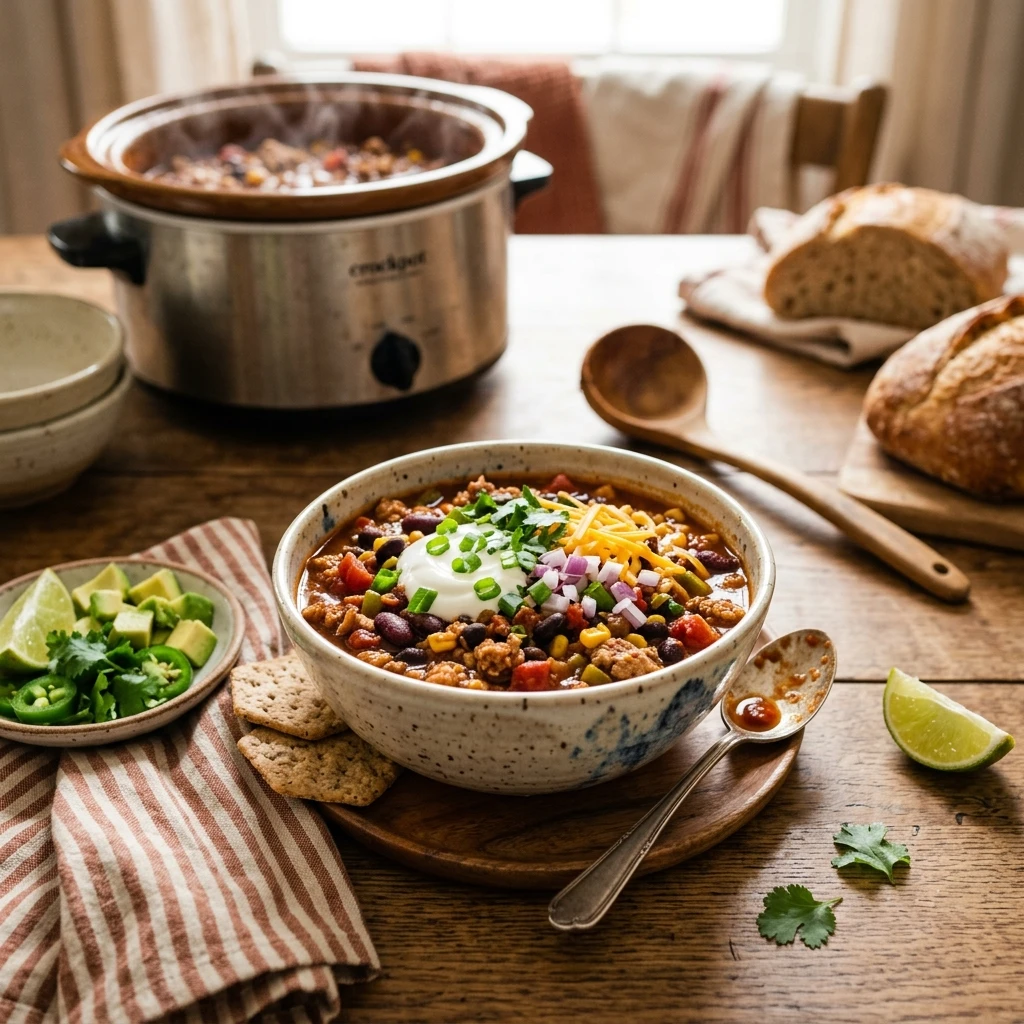 High Protein Crockpot Turkey Chili Under $20 Feeds A Crowd Meal Prep