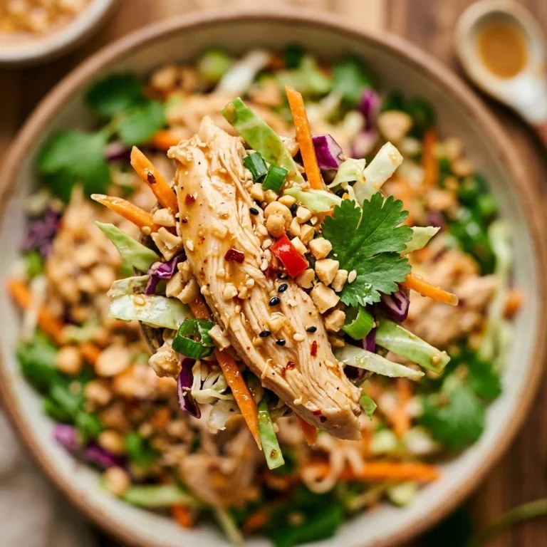 High Protein Crunchy Thai Chicken Salad
