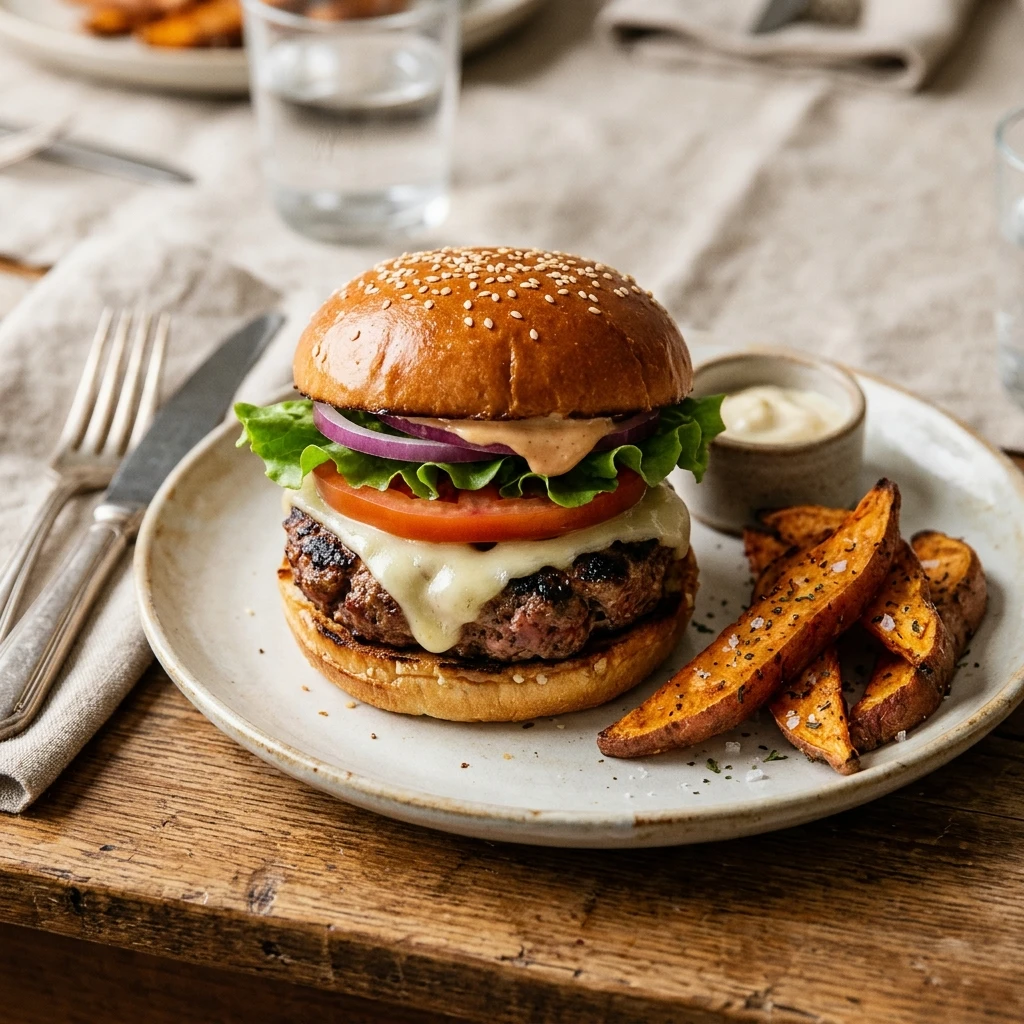 High Protein Dinner Burger 30g+ Easy Family Macro Friendly