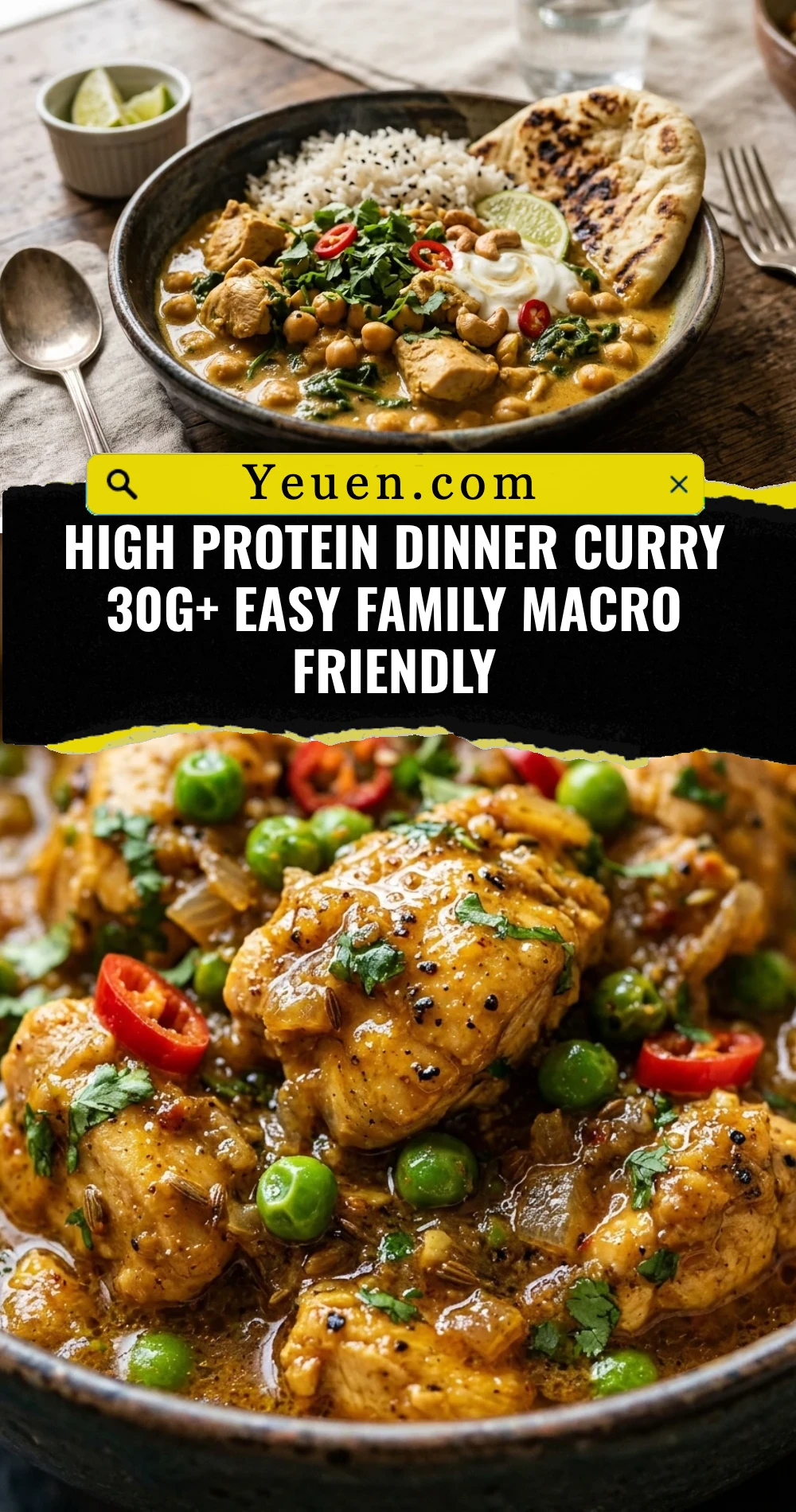 High Protein Dinner Curry 30g+ Easy Family Macro Friendly