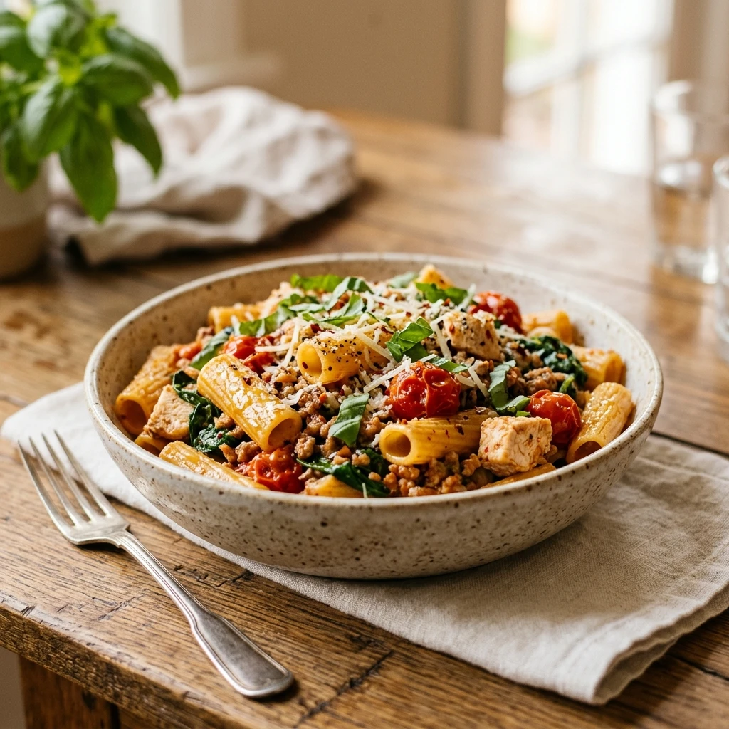 High Protein Dinner Pasta 30g+ Easy Family Macro Friendly