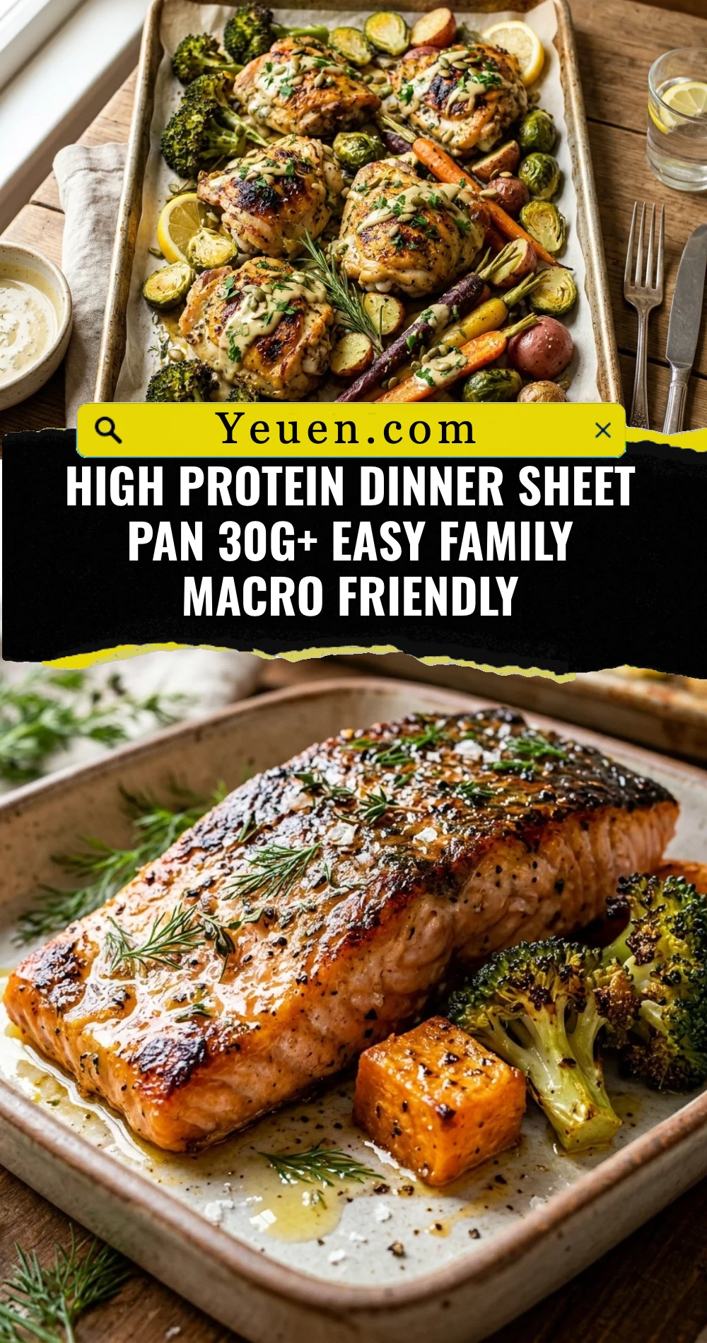 High Protein Dinner Sheet Pan 30g+ Easy Family Macro Friendly