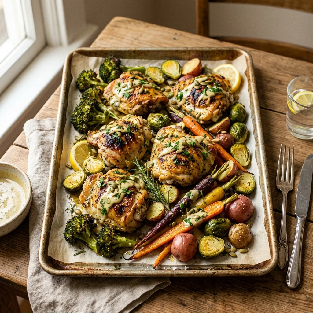 High Protein Dinner Sheet Pan 30g+ Easy Family Macro Friendly