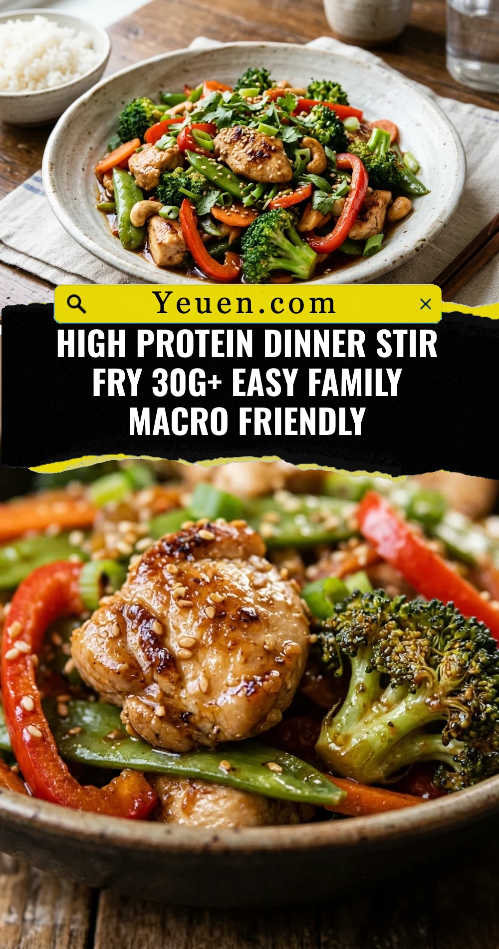High Protein Dinner Stir Fry 30g+ Easy Family Macro Friendly