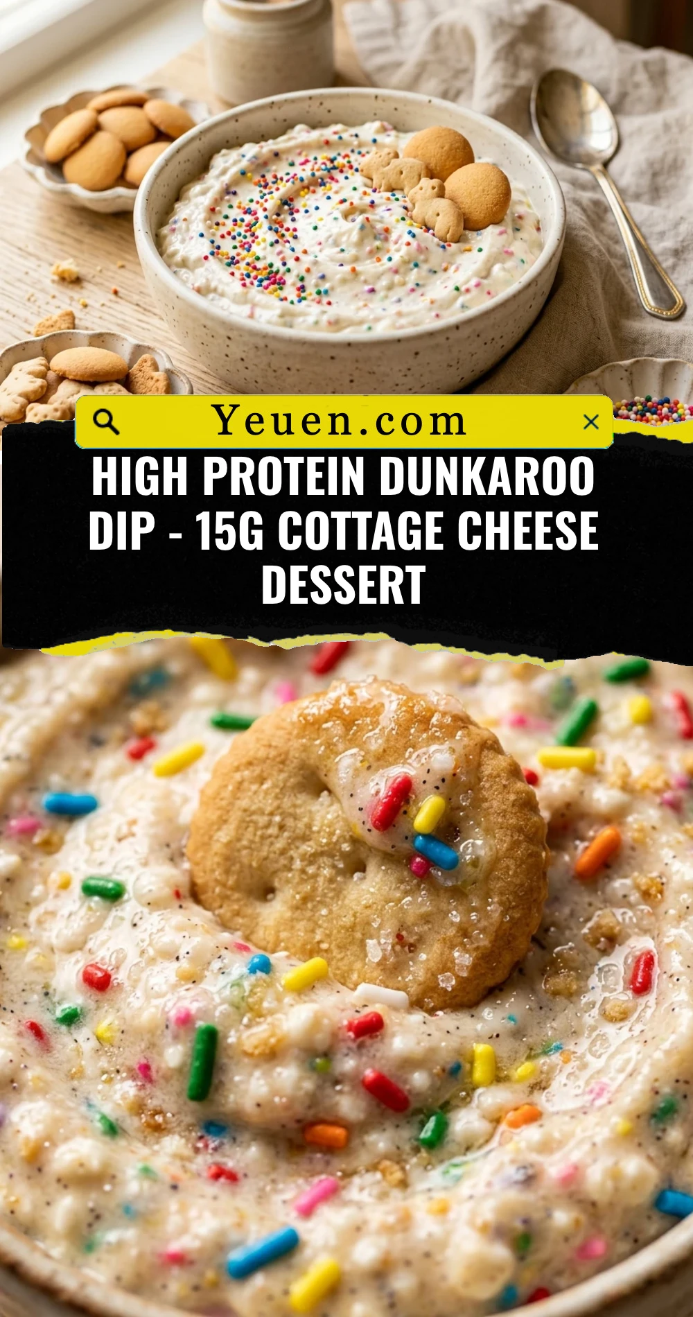 High Protein Dunkaroo Dip - 15g Cottage Cheese Dessert