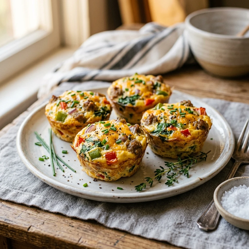 High Protein Egg Muffins - 18g Freezer Friendly
