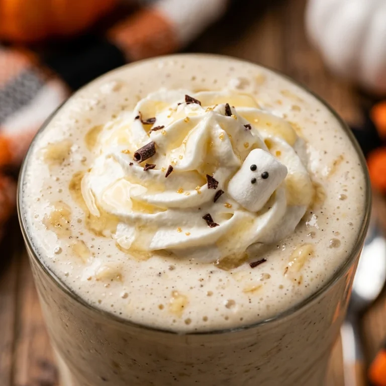 High Protein Ghost Milkshake With Vanilla And Banana Halloween