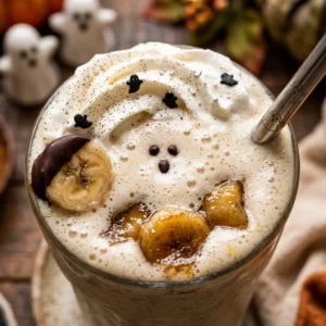 High Protein Ghost Milkshake With Vanilla And Banana Halloween