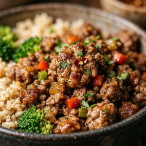 High Protein Ground Beef Meal 30g+ Easy Macro Friendly Muscle Gain