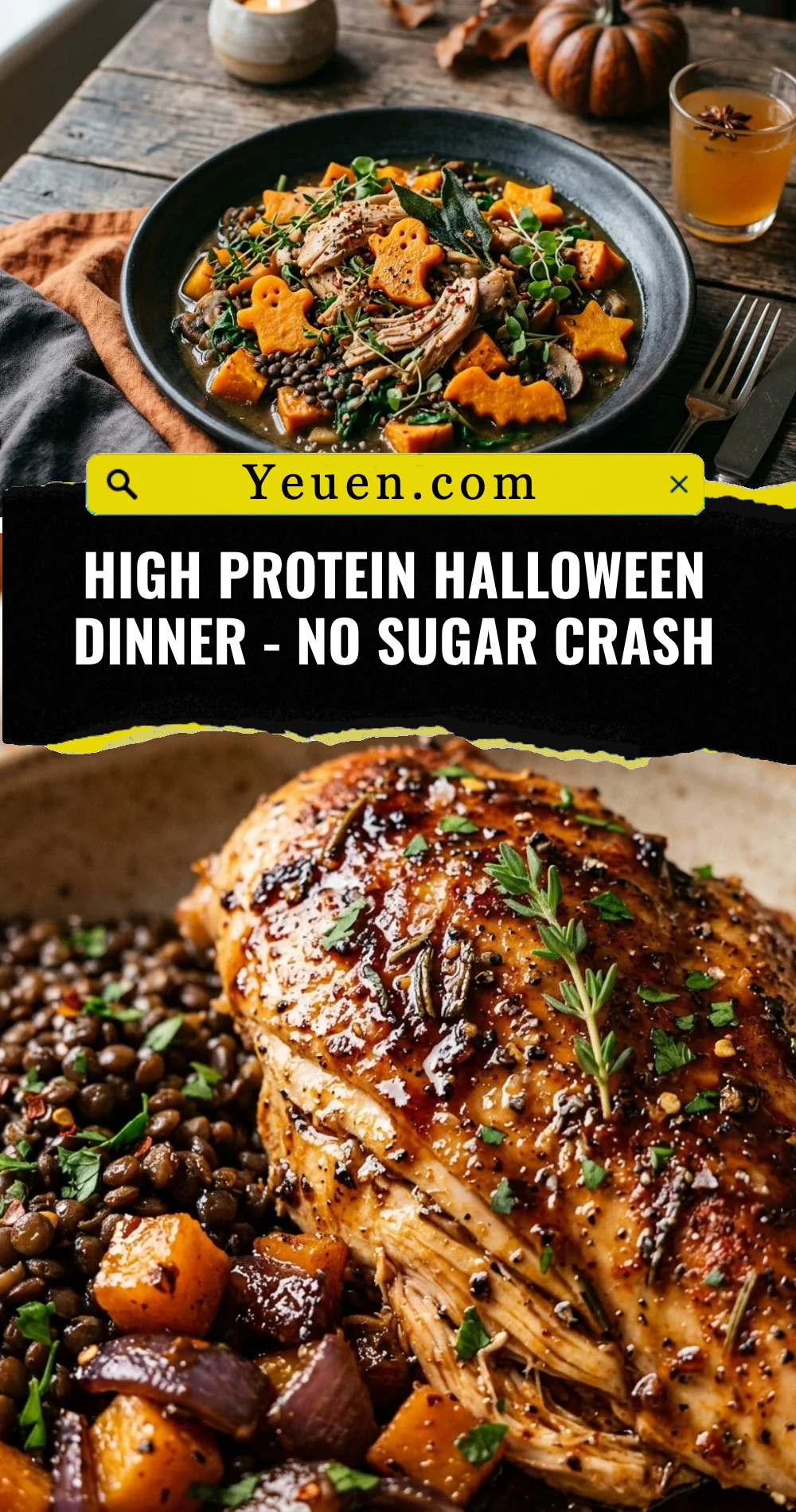 High Protein Halloween Dinner - No Sugar Crash
