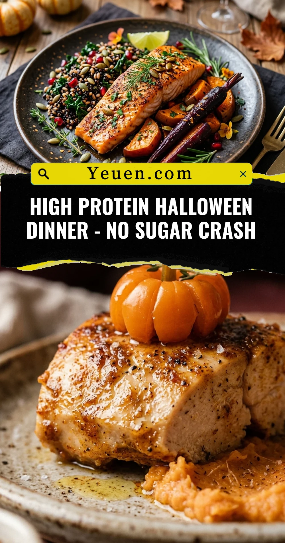 High Protein Halloween Dinner - No Sugar Crash