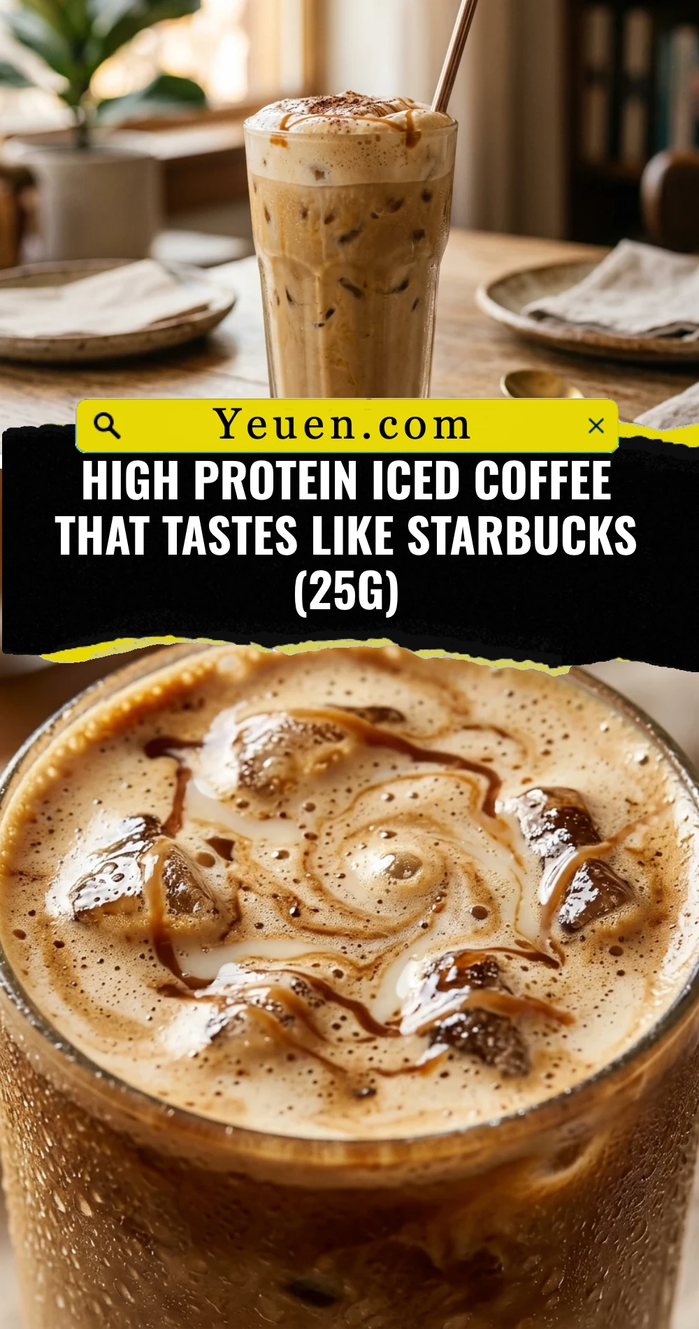High Protein Iced Coffee That Tastes Like Starbucks (25g)