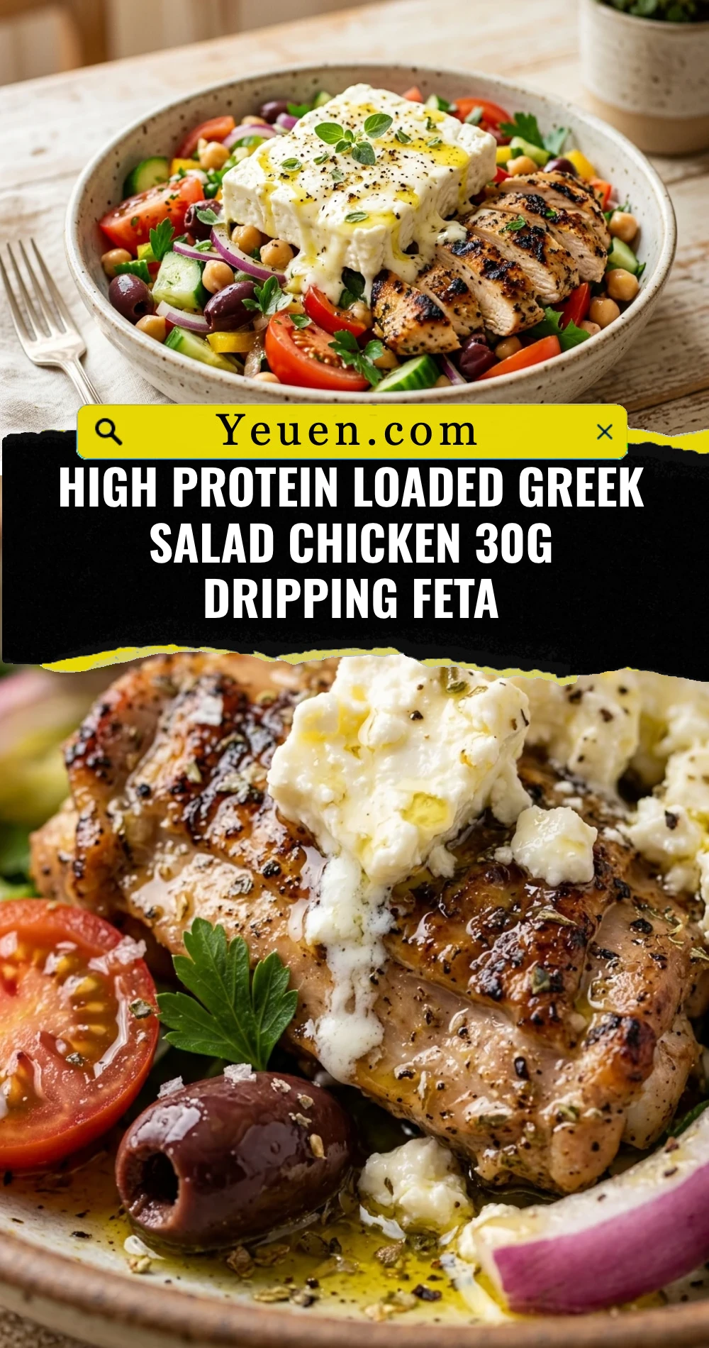 High Protein Loaded Greek Salad Chicken 30g Dripping Feta