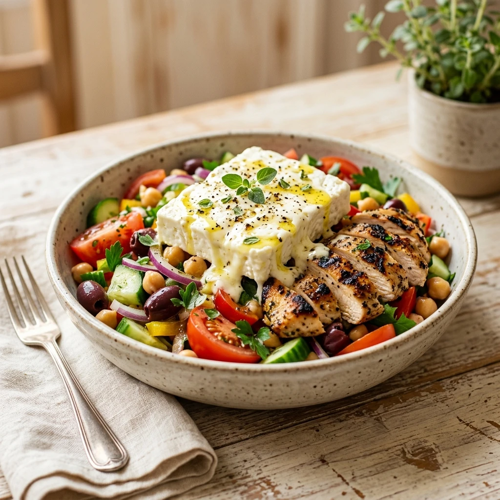 High Protein Loaded Greek Salad Chicken 30g Dripping Feta