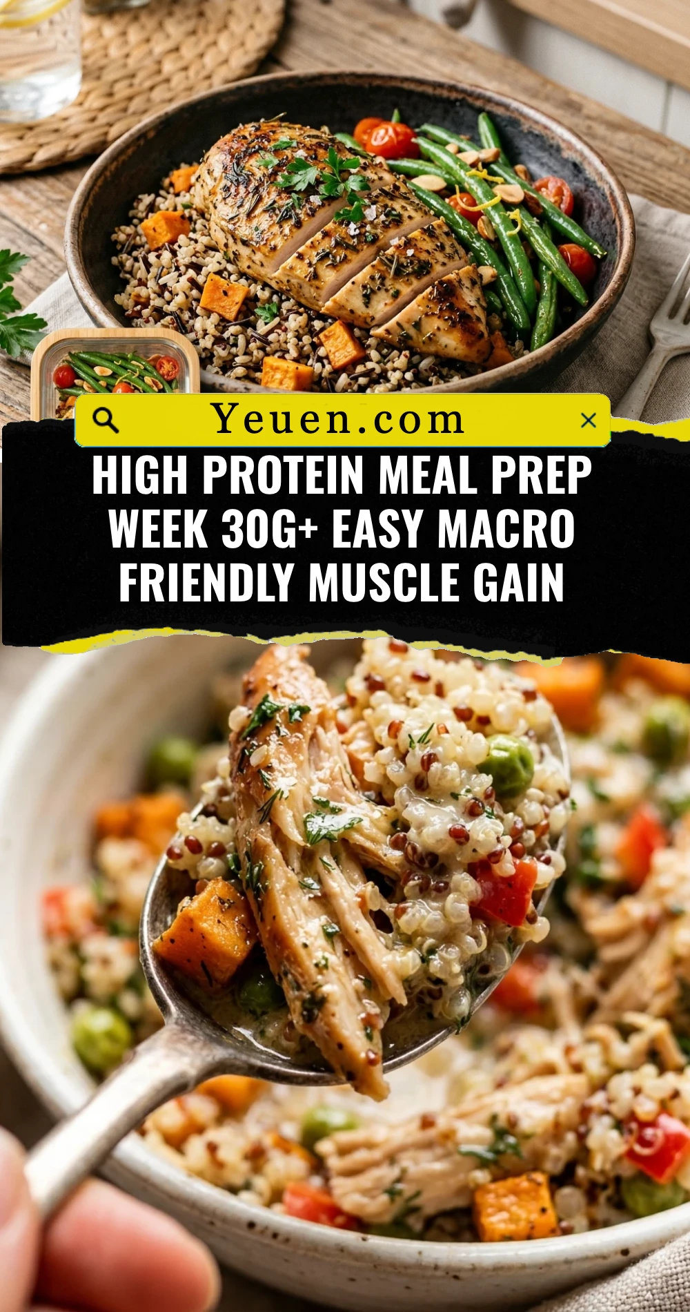 High Protein Meal Prep Week 30g+ Easy Macro Friendly Muscle Gain