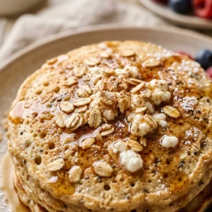 High Protein Oatmeal Pancakes Fluffy 20g+ Easy Cottage Cheese