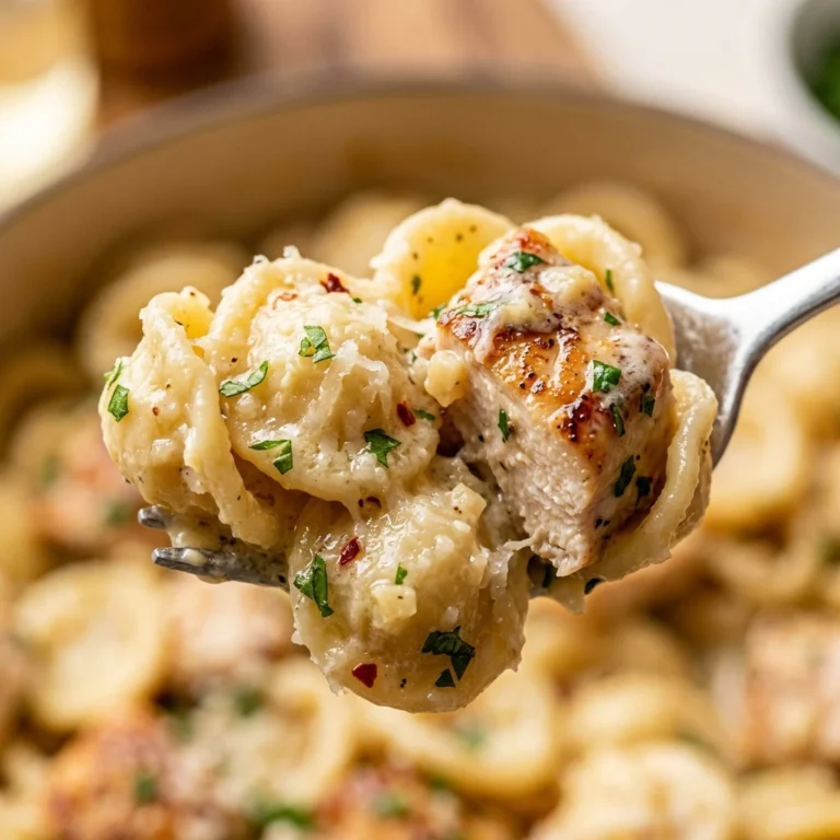 High Protein One Pot Garlic Parmesan Pasta With Chicken