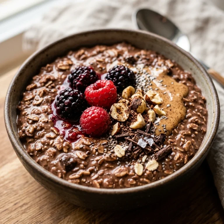 High Protein Overnight Oats Chocolate Easy Breakfast Bowl 20g+ Meal Prep