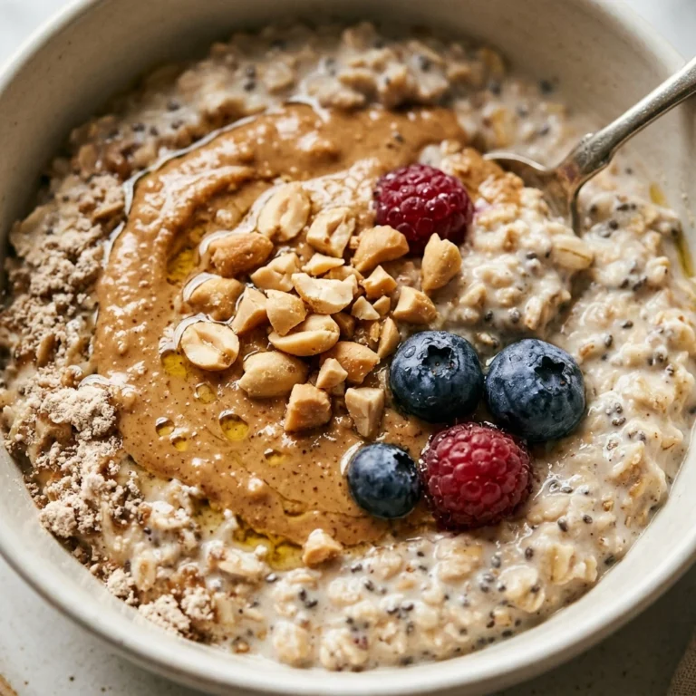 High Protein Overnight Oats With Peanut Butter 35g Protein