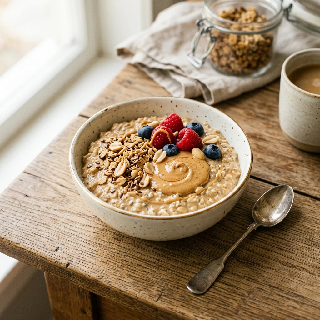 High Protein Overnight Oats With Peanut Butter 35g Protein
