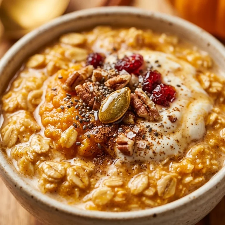 High Protein Pumpkin Overnight Oats With Greek Yogurt Fall