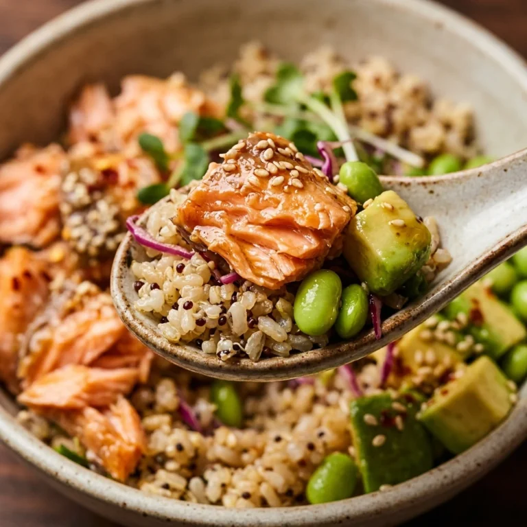 High Protein Salmon Bowl 30g+ Easy Macro Friendly Meal Prep