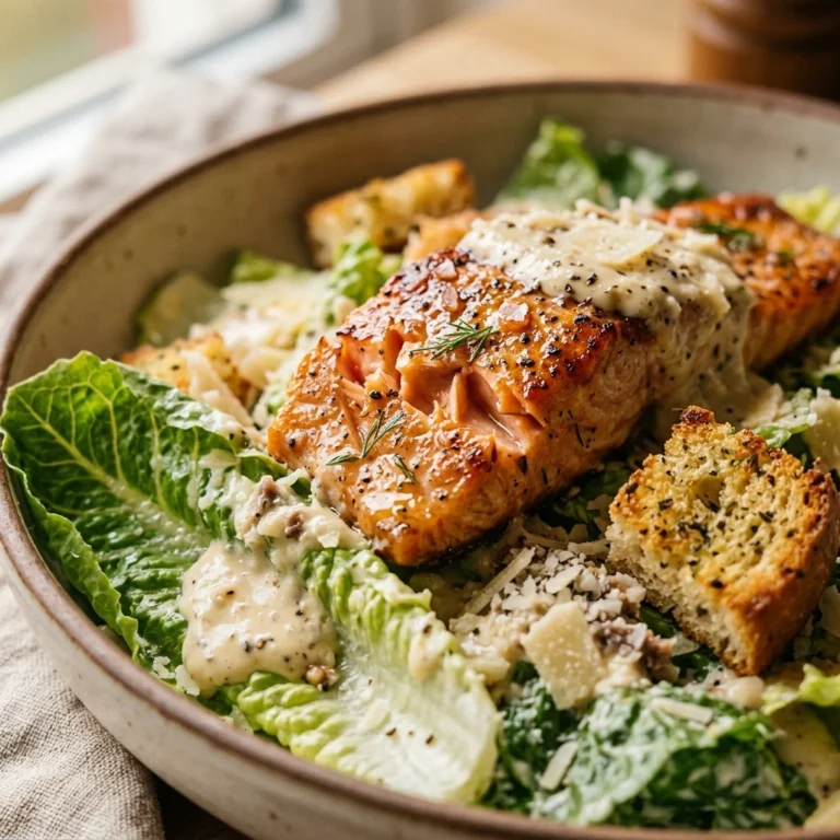 High Protein Salmon Caesar Salad 35g Loaded That Satisfies