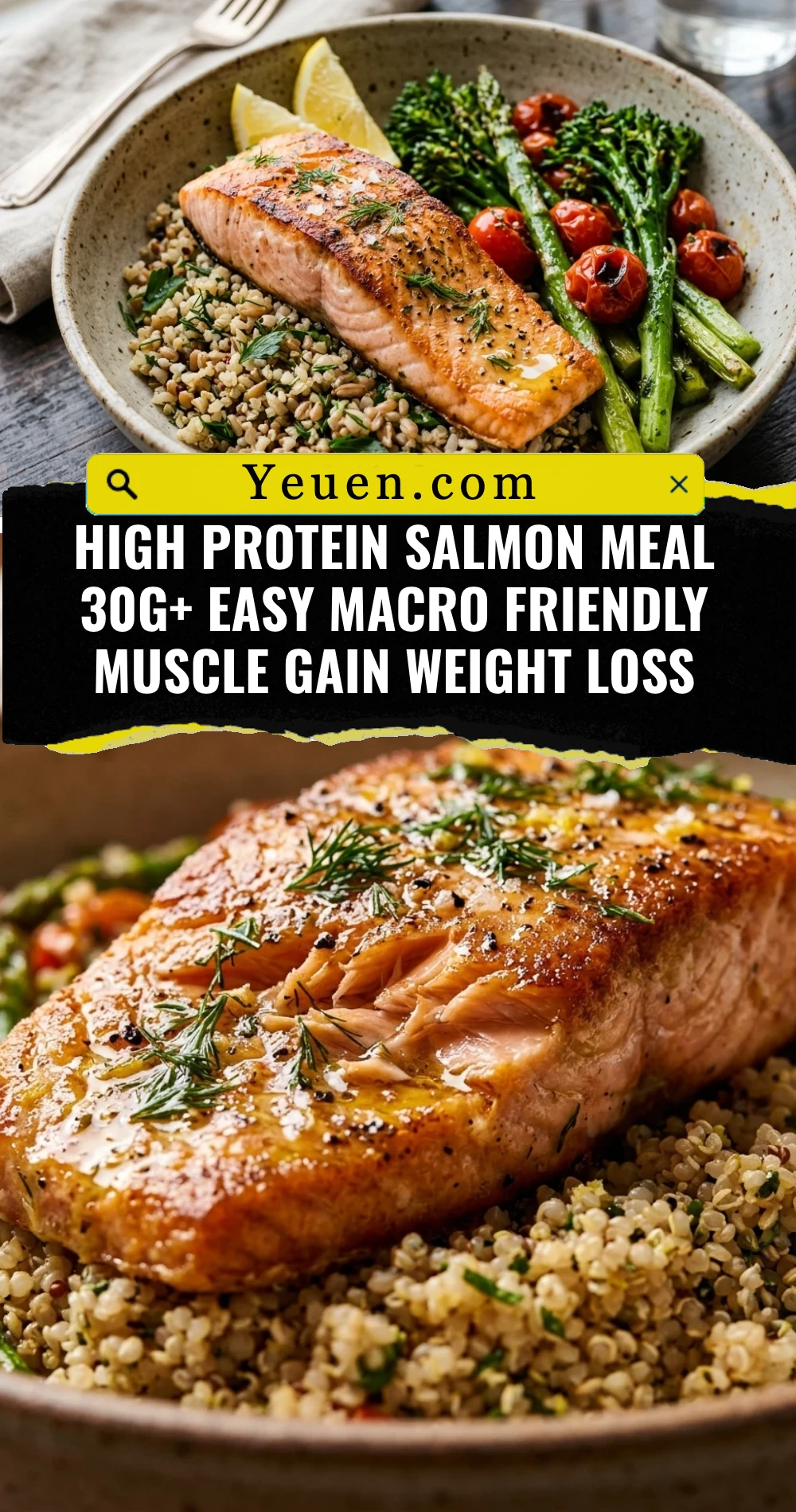 High Protein Salmon Meal 30g+ Easy Macro Friendly Muscle Gain Weight Loss