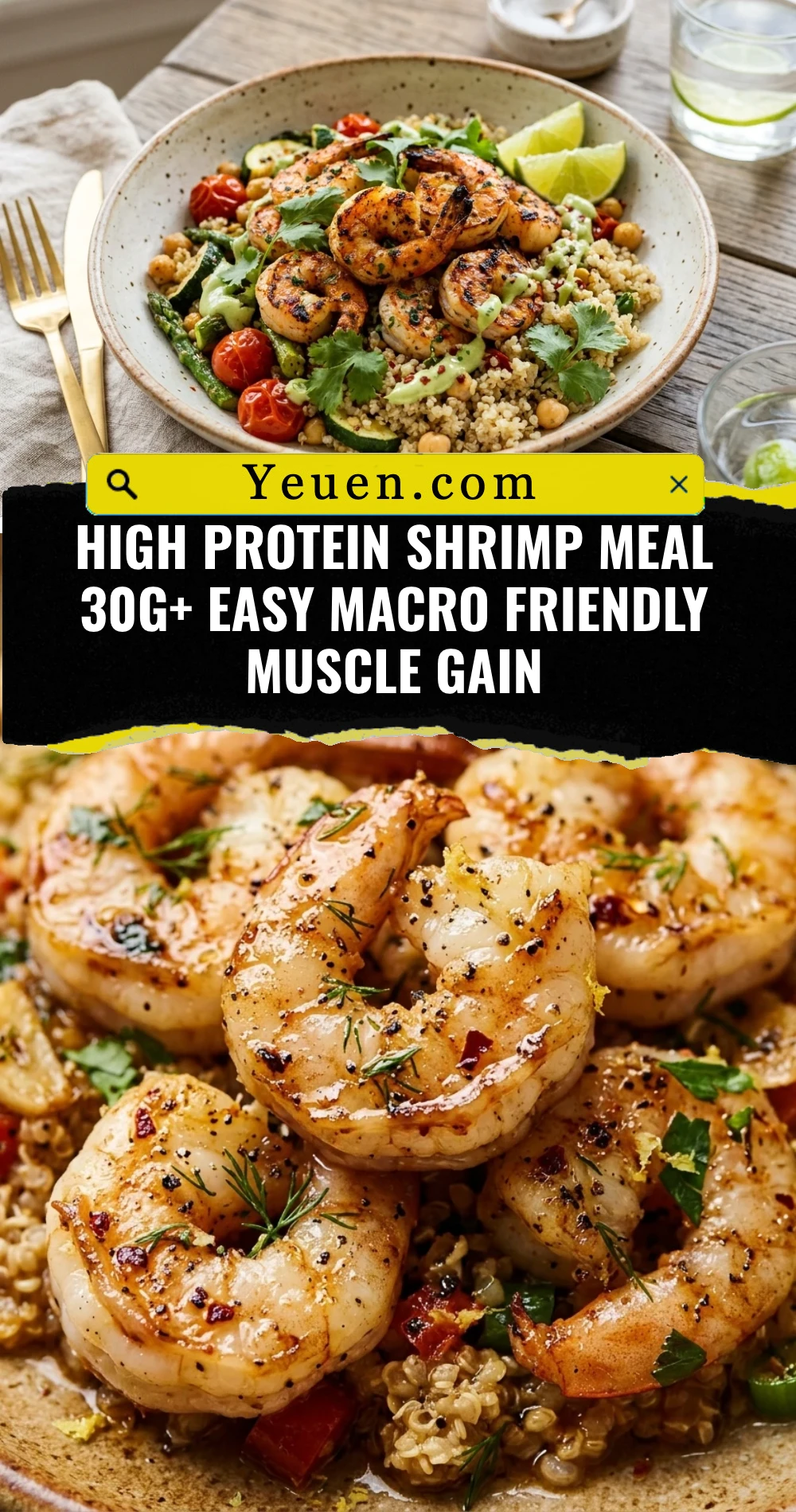 High Protein Shrimp Meal 30g+ Easy Macro Friendly Muscle Gain