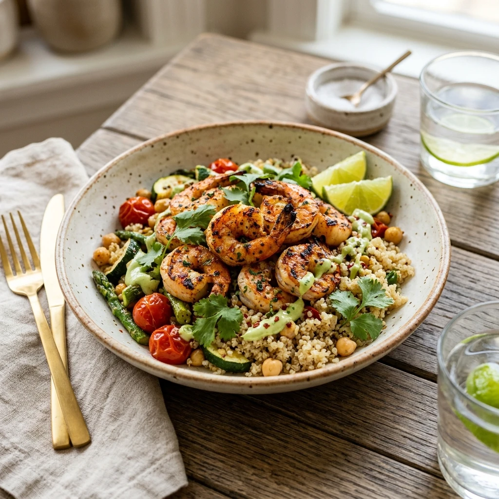 High Protein Shrimp Meal 30g+ Easy Macro Friendly Muscle Gain