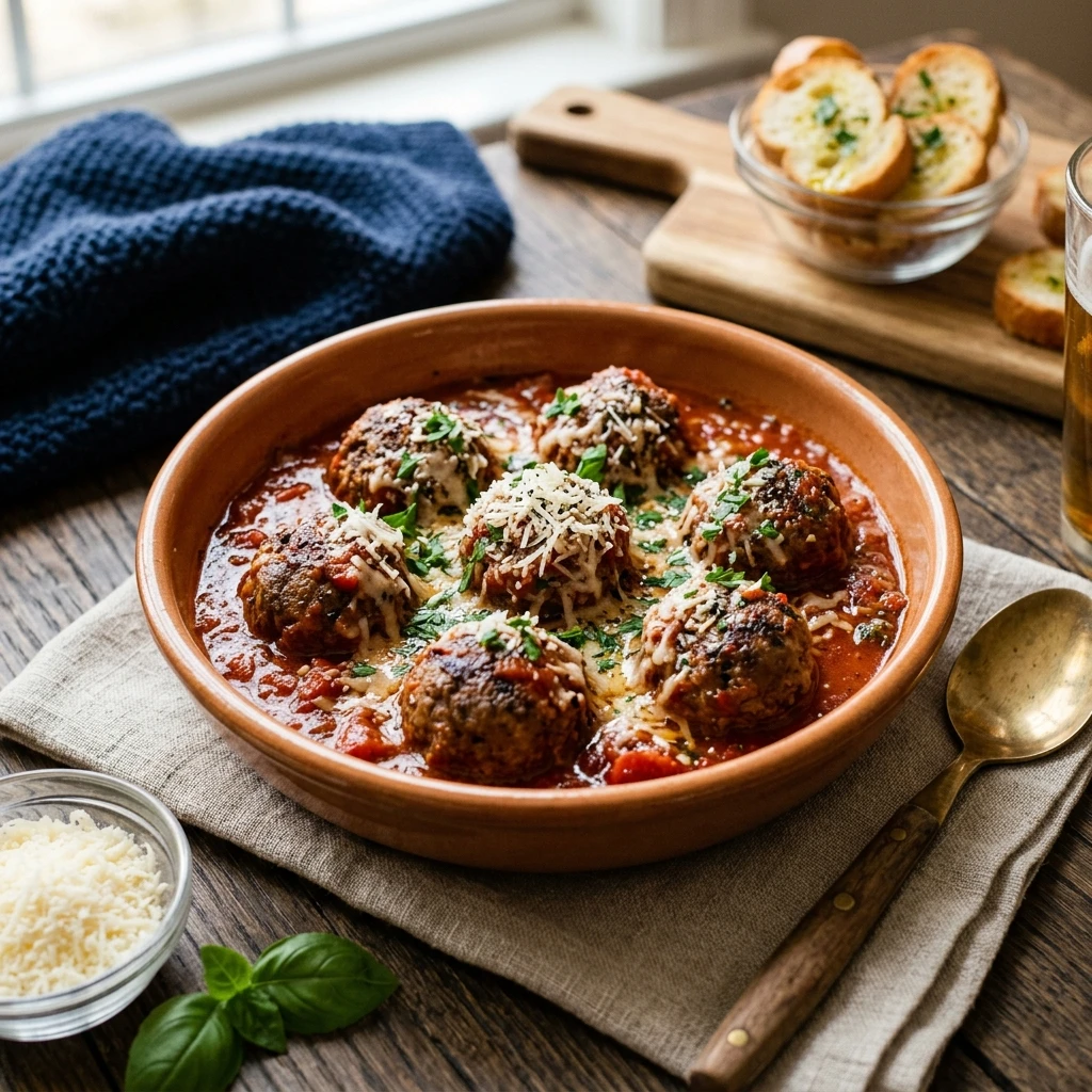 High Protein Slow Cooker Meatballs With Marinara Game Day