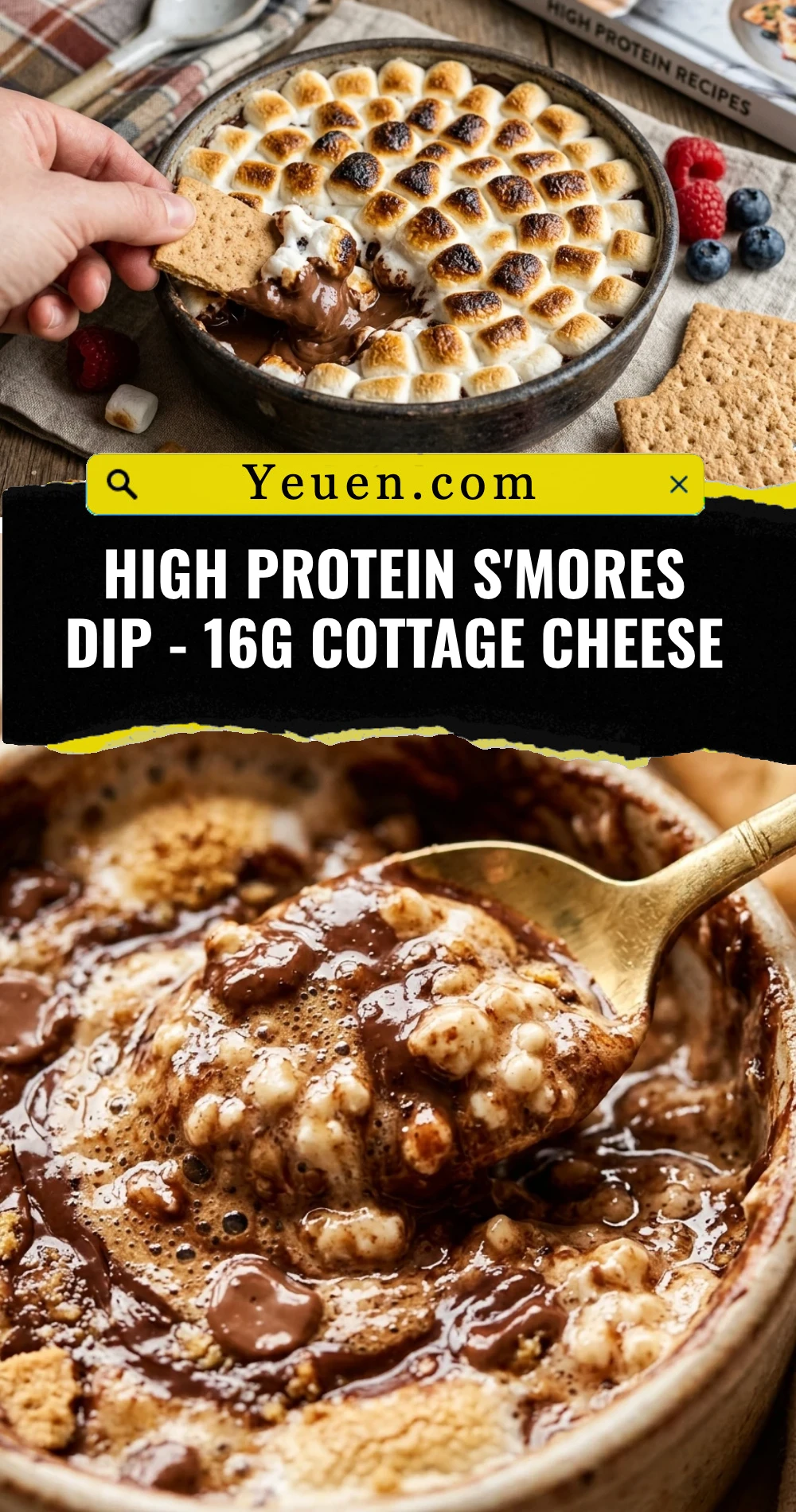 High Protein S'mores Dip - 16g Cottage Cheese