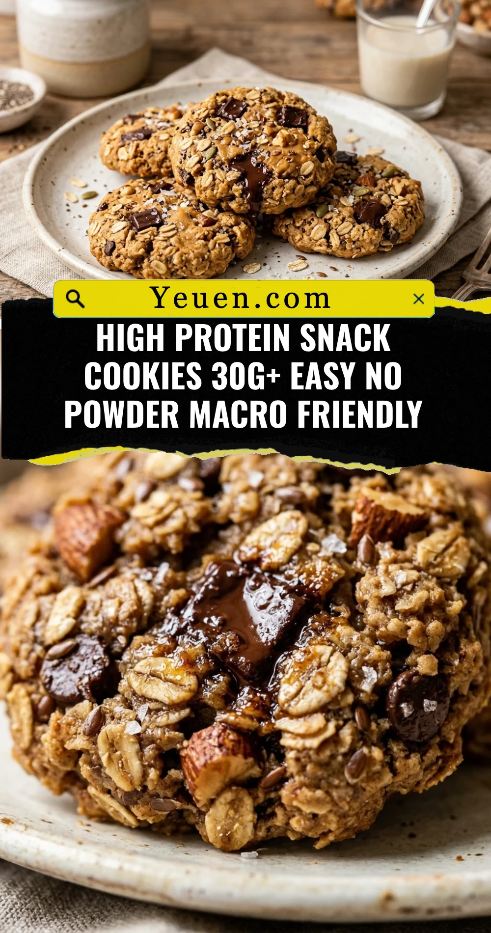 High Protein Snack Cookies 30g+ Easy No Powder Macro Friendly