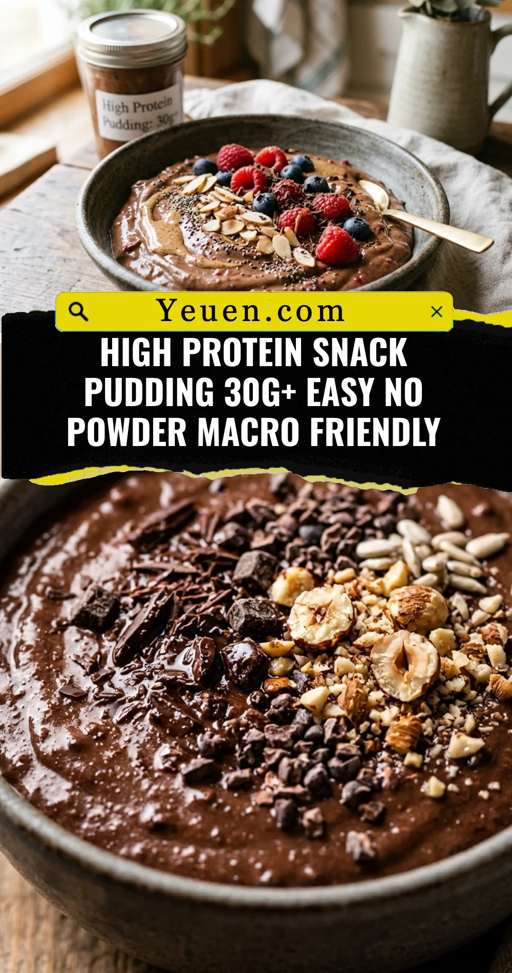 High Protein Snack Pudding 30g+ Easy No Powder Macro Friendly