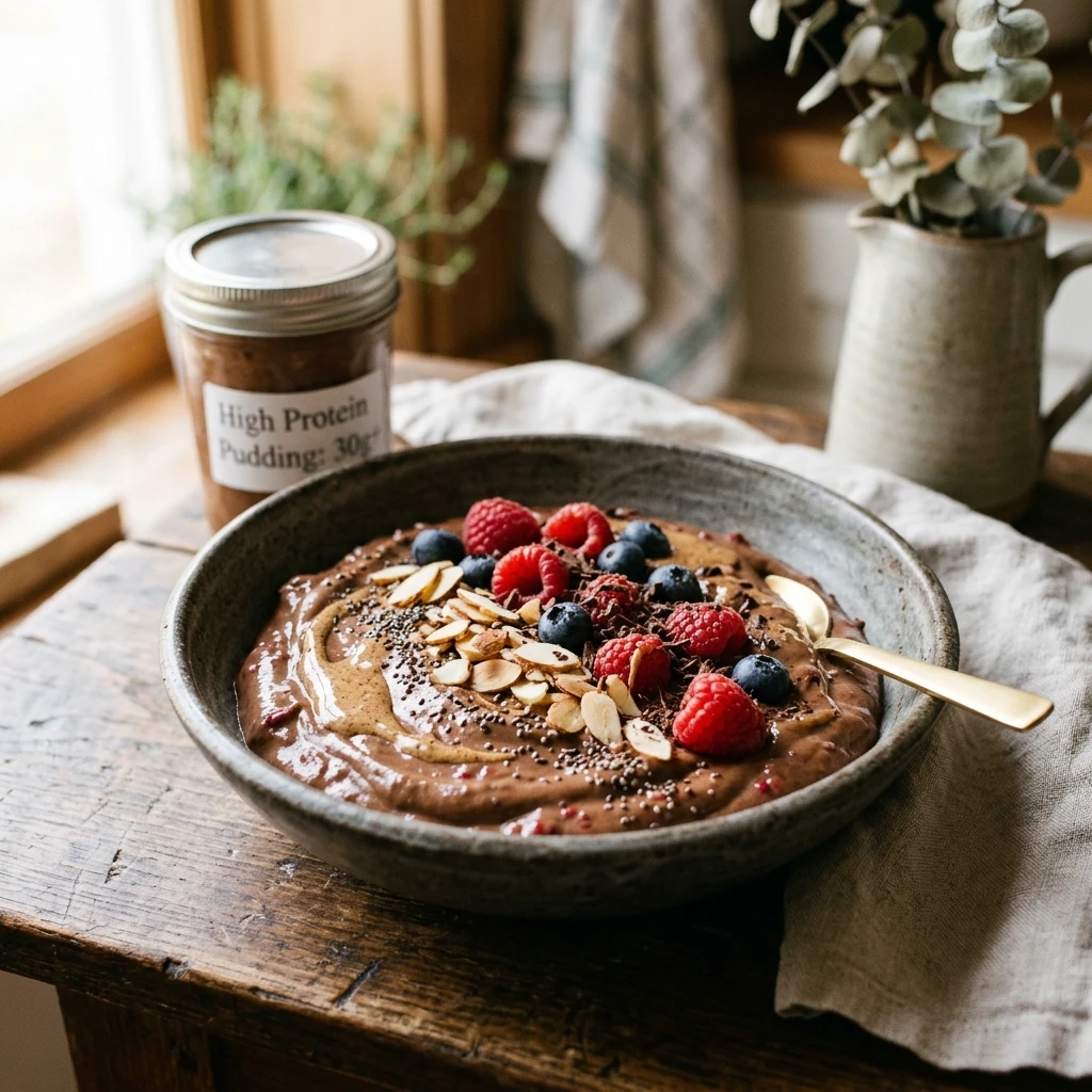 High Protein Snack Pudding 30g+ Easy No Powder Macro Friendly